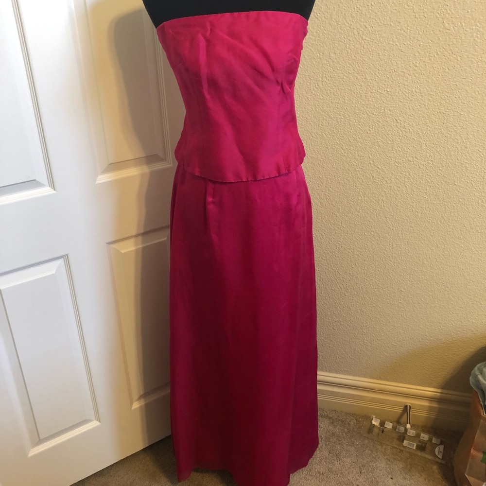 Breathtaking Fuchsia 2 piece Dress
